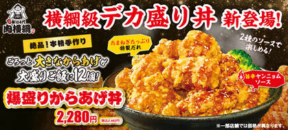 横綱級デカ盛り丼が新登場！